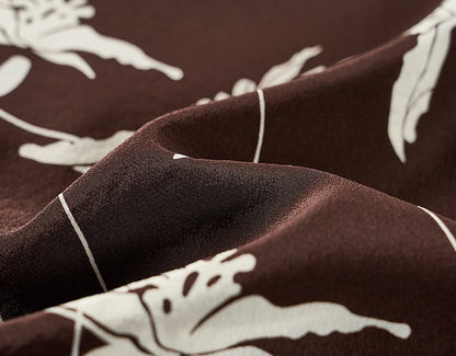 COMME MOI Lu Yan designer's new women's printed pleated silk streamer dress - LUCKY.