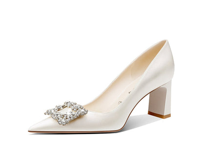 pjjuu  celebrity pointed toe bridal wedding shoes - WARS