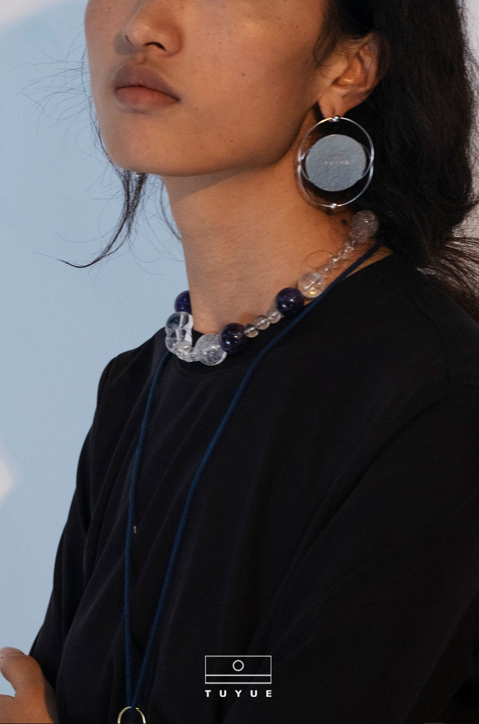 TUYUE natural hidden crystal amethyst temperament necklace - SIMON.