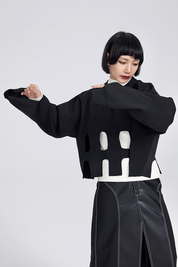 TINY IN oversize slouchy short cut-out women's sweater -BOKO