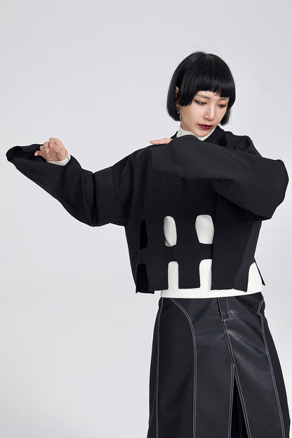 TINY IN oversize slouchy short cut-out women's sweater -BOKO