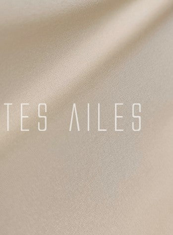 LE VENT&TES AILES 100% Silk French Haute Smudge V-Neck midi yellow Dress - FAYE