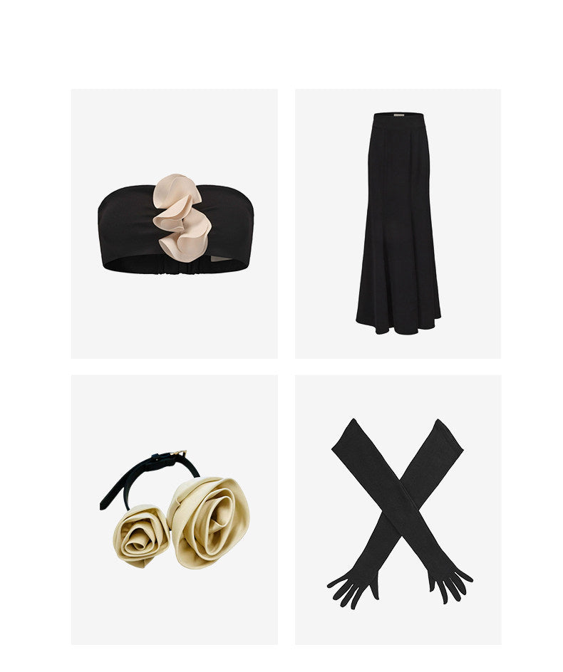 ATELIER MISS LU Elegant and Intellectual Small Fishtail Long Skirt - JOHN.