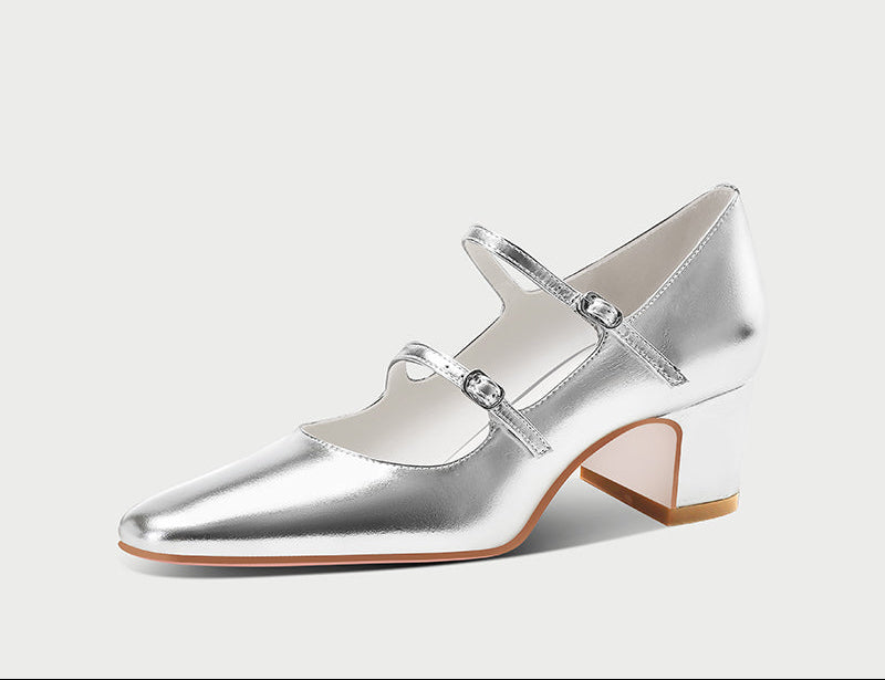 Pjjuu Mary Jane New Beautiful Feet Small Leather Shoes - GOSSIP