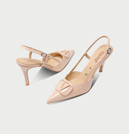 Pjjuu Nude Summer Baotou Sandals- CAN
