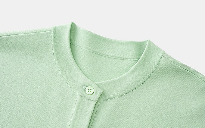 ZHUCHONGYUN collar silk loose top with short sleeves-MASA.