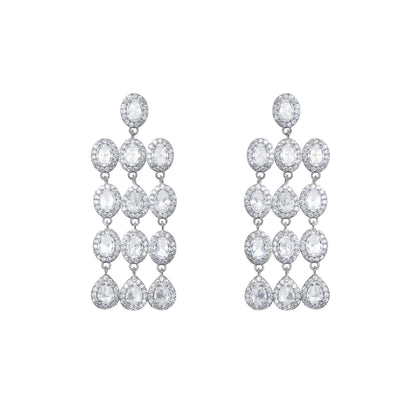 Wardrobes by Chen Luxury Diamond Zircon Light Sparkly Earrings-Deji