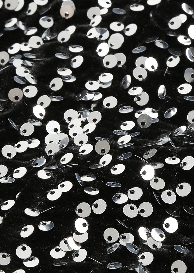 DOLLY Luxury Black Sleeveless Sequin Halter Neck Irregular Hem Sexy Cocktail Dress-ANASTASIA