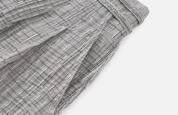 ZHUCHONGYUN Summer Silver Striped Pleated Airy Bloomer Pants--CELTY