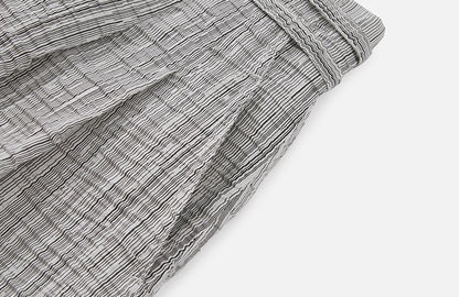 ZHUCHONGYUN Summer Silver Striped Pleated Airy Bloomer Pants--CELTY