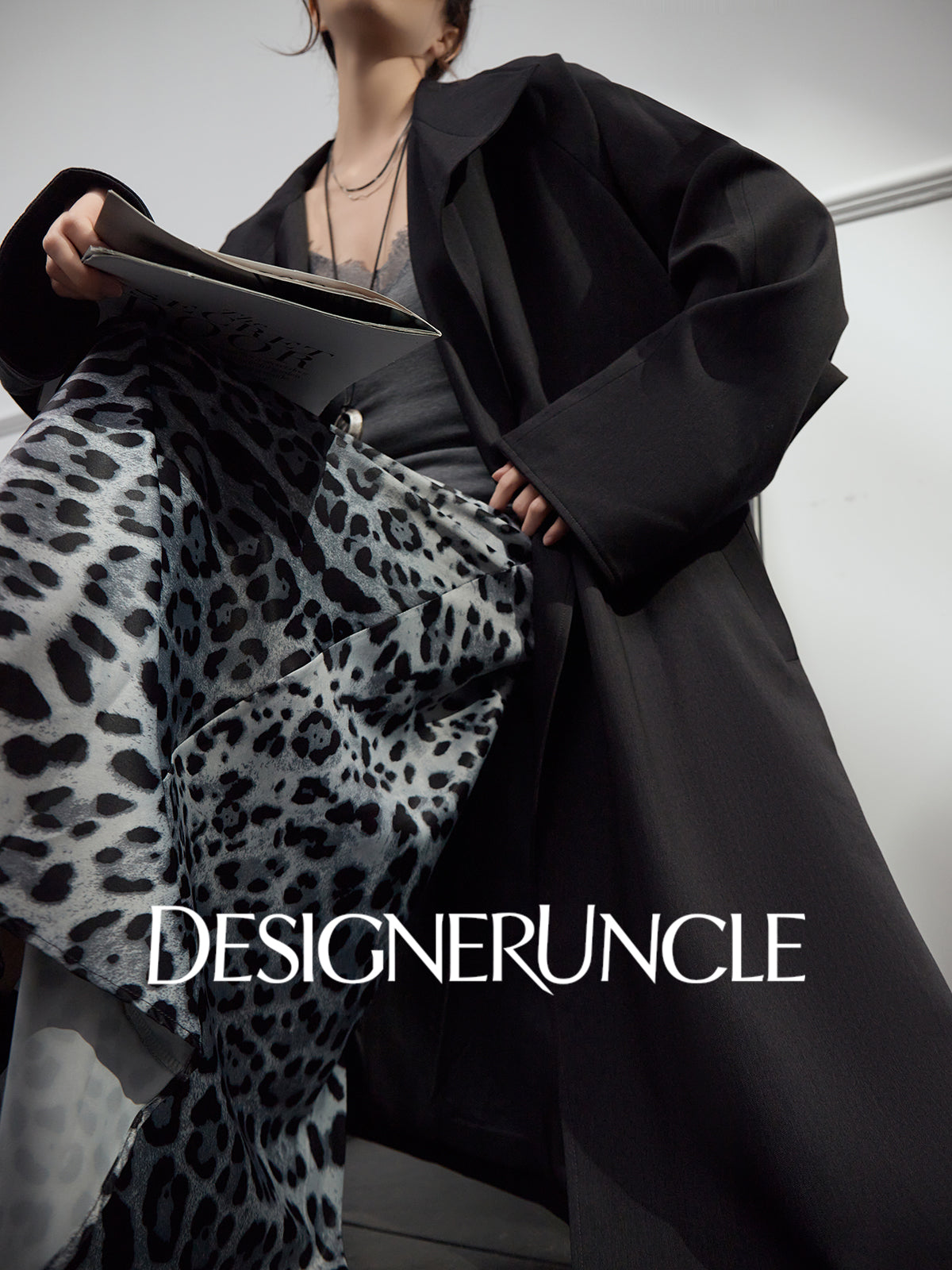 DGU|Matte Gray Trench Coat Satin Fashion High-end Loose Slimming Mid-Length Jacket - Antonia.