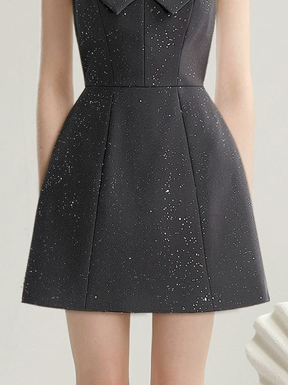CHECOCRE Elegant Waist Slim Short Black Dress - TRACK
