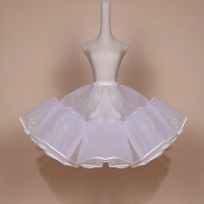 Le Palais Vintage Elegant White Double Layer Petti Skirt - Umma.