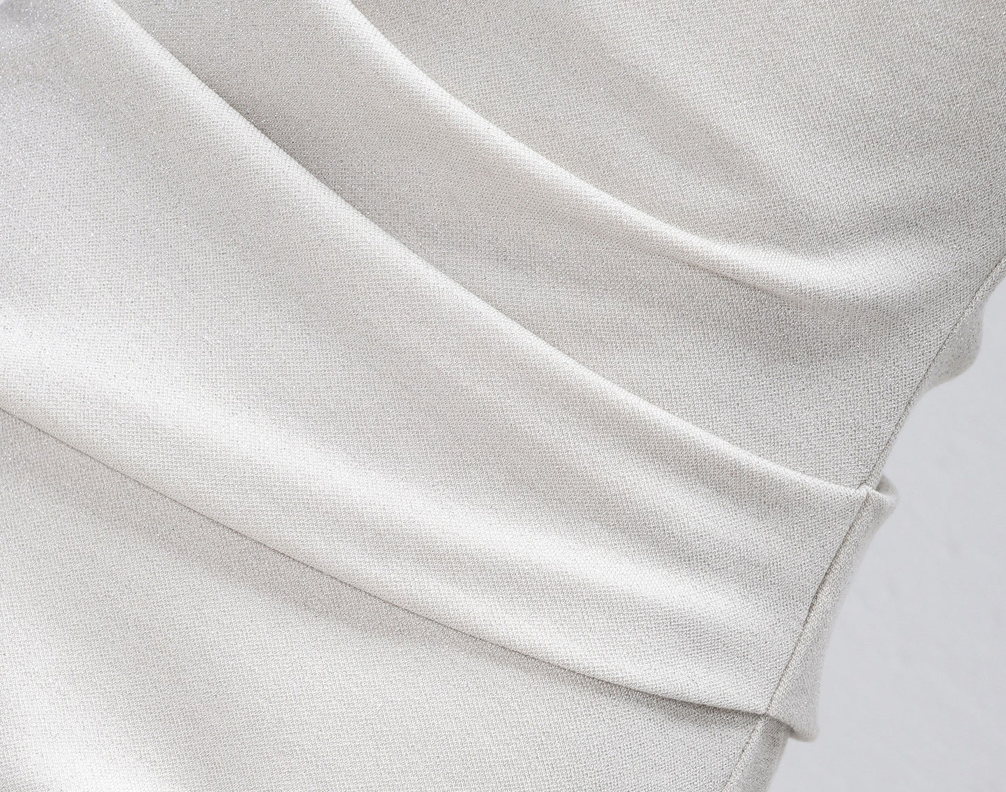 WANGXO | Shiny Silk Stretch Roman Knitwear Square Neck Hip Dress-MIRE.
