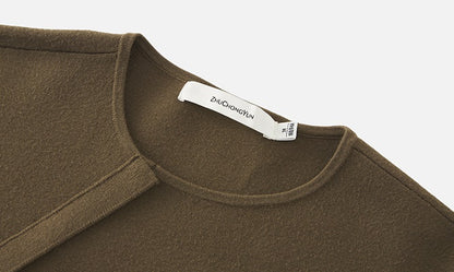 ZHUCHONGYUN knit loose crew neck top--KAMIJOU.