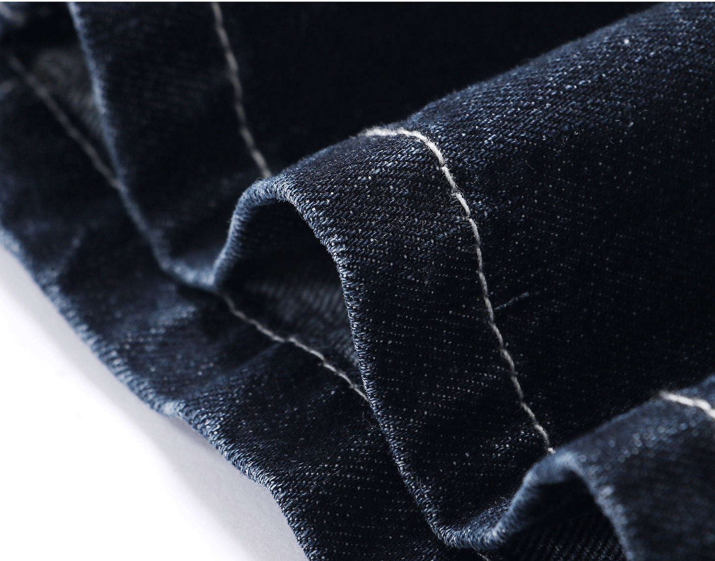 WANGXO | Denim with High-Quality Cotton Blend Waist Contrast Line Denim Vest & Skirt Set -ZIVA