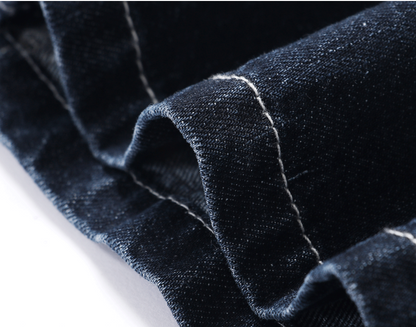 WANGXO | Denim with High-Quality Cotton Blend Waist Contrast Line Denim Vest & Skirt Set -ZIVA