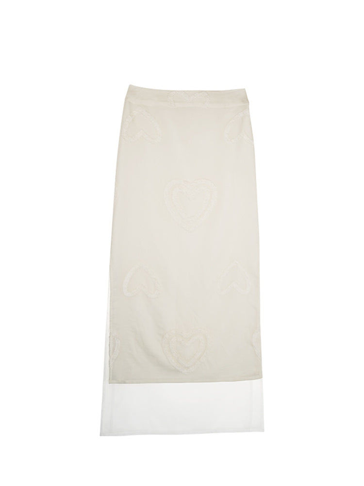 HECO Chinese high-end summer temperament love embroidered skirt - PHYSIC.
