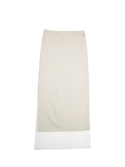 HECO Chinese high-end summer temperament love embroidered skirt - PHYSIC.