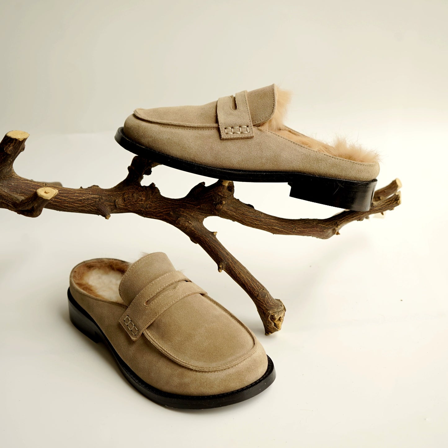B-FEI single  leather casual flats shoes-PIE.