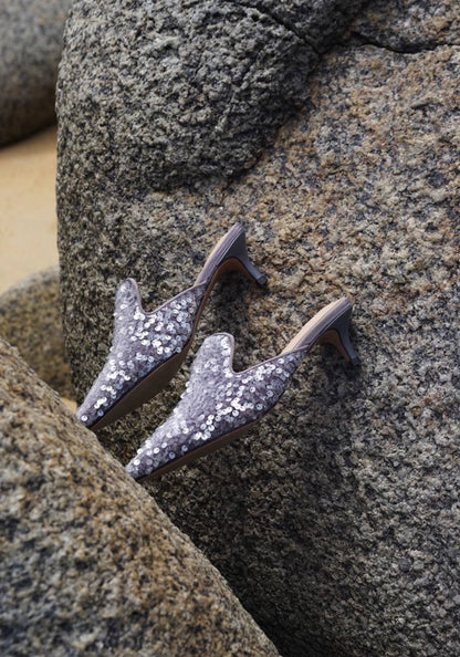 B-FEI pointed toe half slipper-RENG.