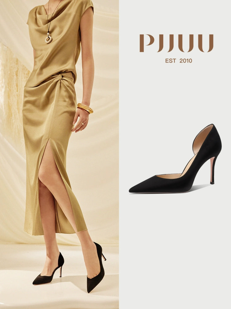 PJJUU black hollow heels - COURAGE