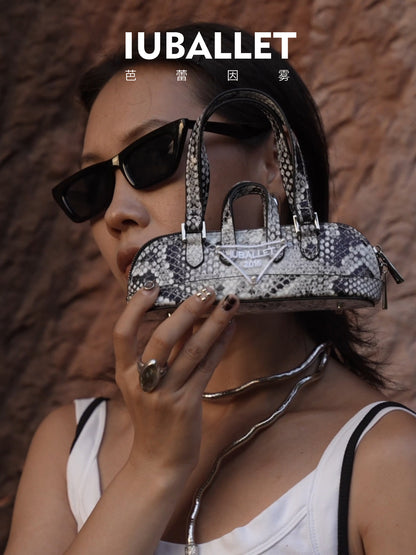 IUBALLET  MINI Pouch Genuine Leather Lipstick Bag - GRAUD.