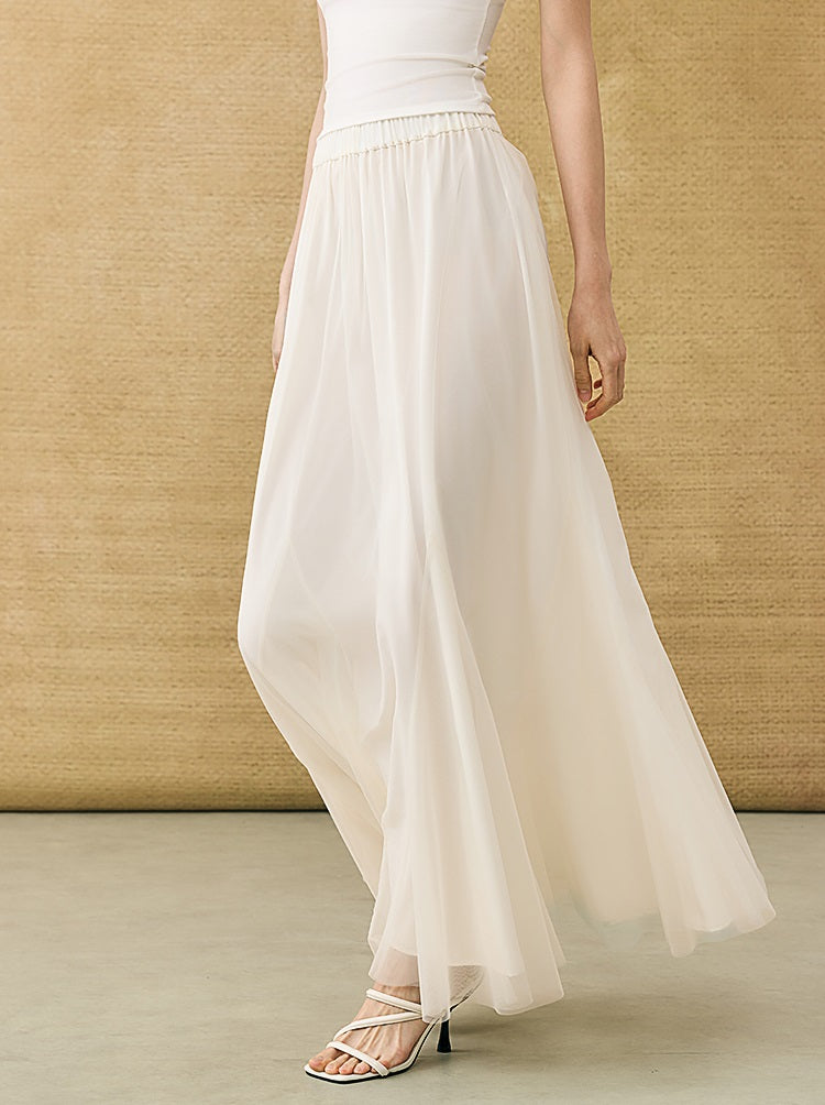 HECO Chinese style simple large elegant and flowing skirt - ELITE.