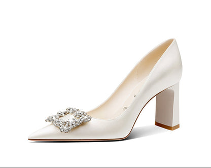 pjjuu  celebrity pointed toe bridal wedding shoes - WARS