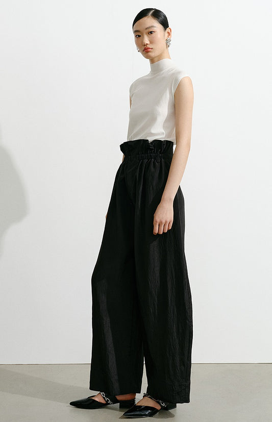 COMME MOI Lv Yan designer spring women's half-high neck slim fit seamless knit top - MAEVE.