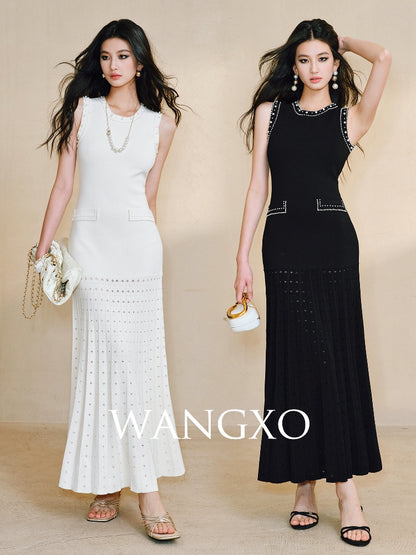 WANGXO Frost Pleat French Dress  - ESMEE.