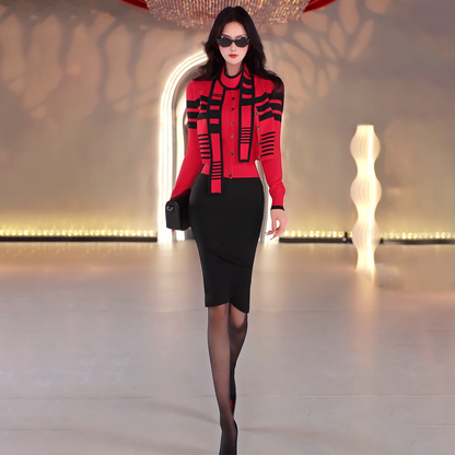 VJE  Long Sleeve Knit Slim Fit Inner Sweater Top -NEM.