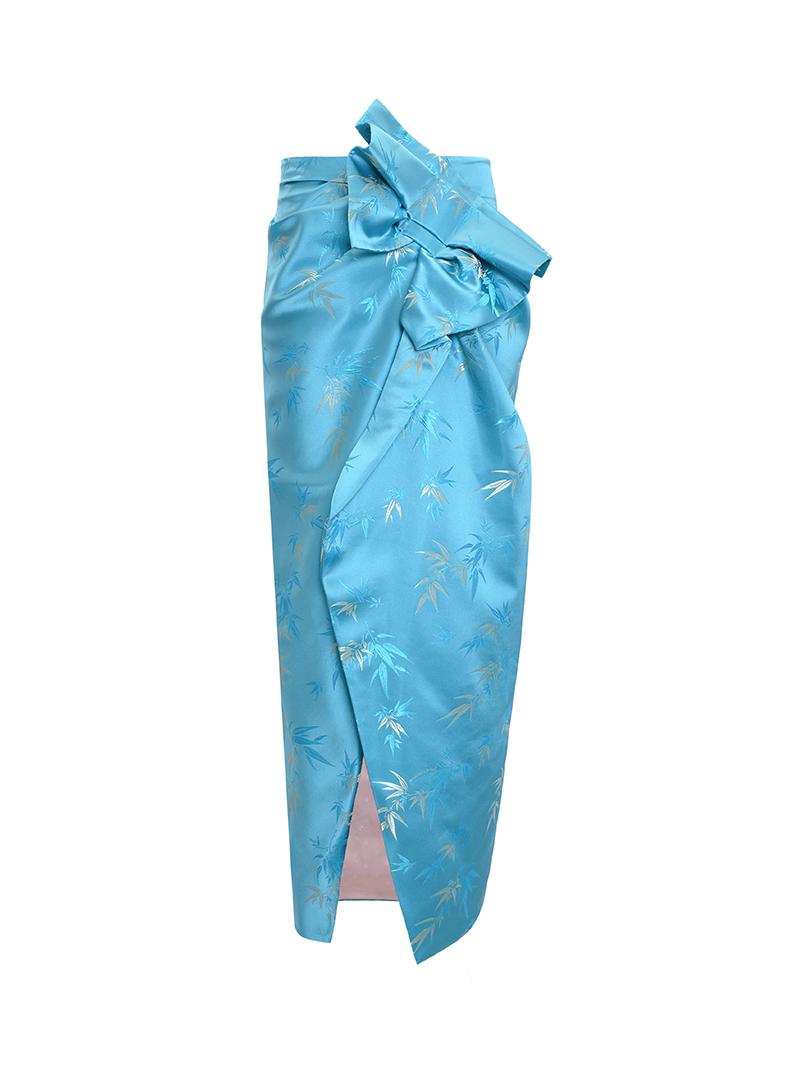 M essential Ma Kai designer golden autumn bamboo nail beads vest - bran.