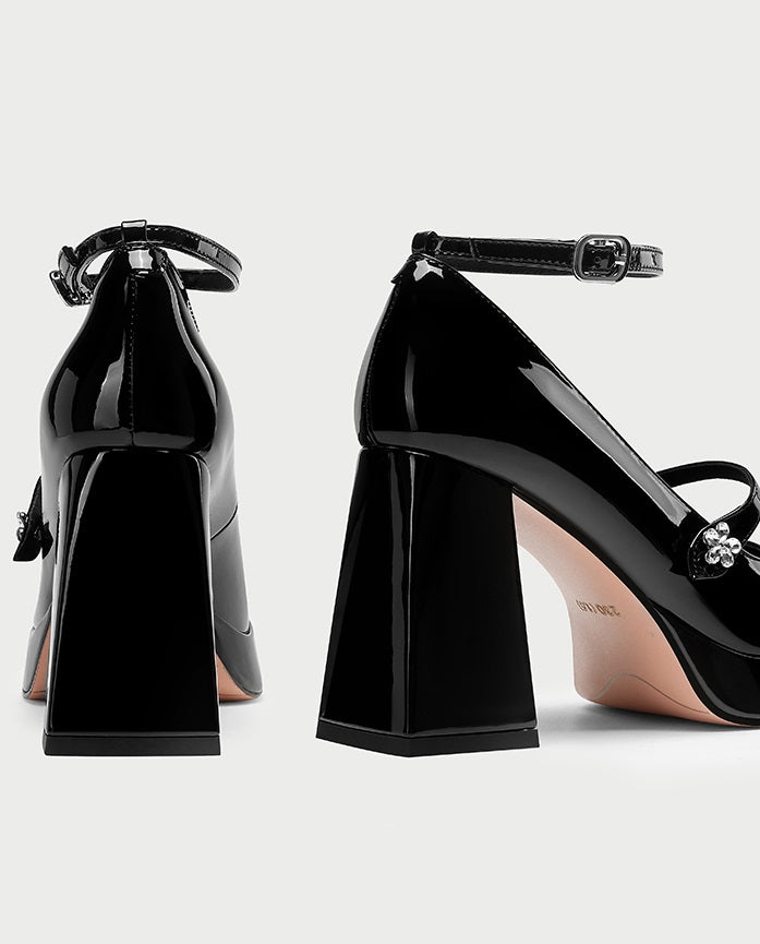 Pjjuu Black Platform Lizhen Women's Shoes - EXCITED