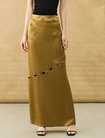 HECO Chinese style acetate rich bamboo skirt - DEED.