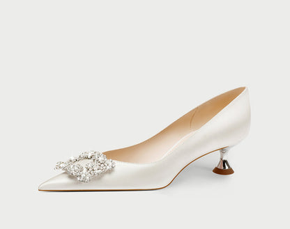 pjjuu  celebrity pointed toe bridal wedding shoes - WARS