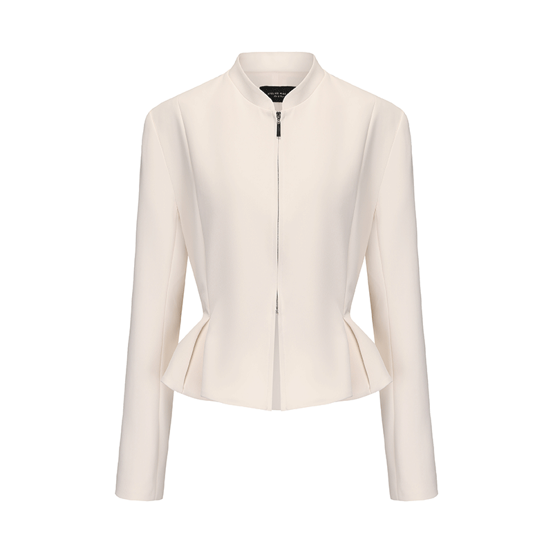 ATELIER MISS LU Authentic Silhouette Casual Waist Zip-Up Jacket - FRAME.