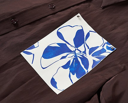 COMME MOI  summer printed decorative piece casual shirt - ELLIE.