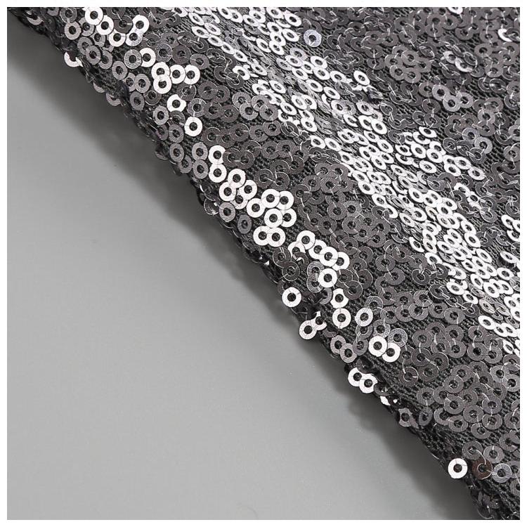 DOLLY High End V-Neck Sleeveless Long Slit Sequin Body Hug Evening Dress-KIM