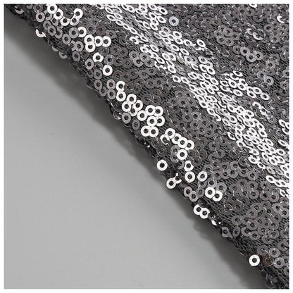 DOLLY High End V-Neck Sleeveless Long Slit Sequin Body Hug Evening Dress-KIM