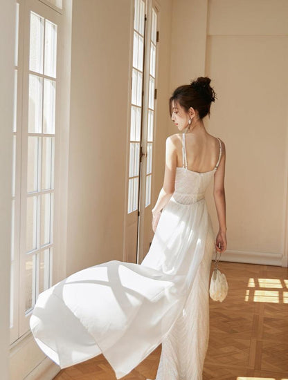 DOLLY High End Sleeveless Halter Neck Sequin Embroidery Long Banquet Dress-KATRINA