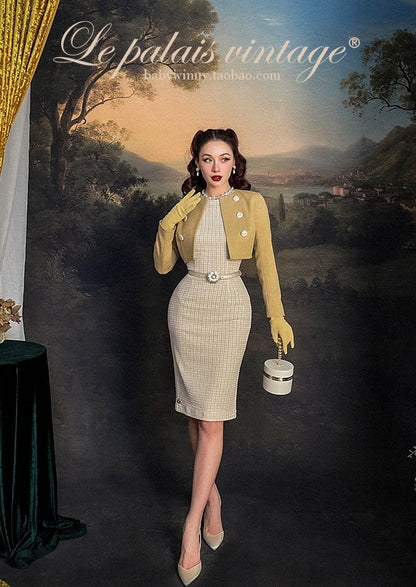 Le Palais multi-wear Fahburn style cape coat + slim skirt set- DANG