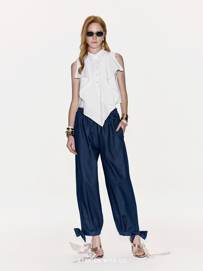 ATELIER MISS LU Three-dimensional Sleeveless Top - MORGAN.