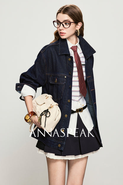 ANNASPEAK starfish denim silhouette denim jacket-SARE.