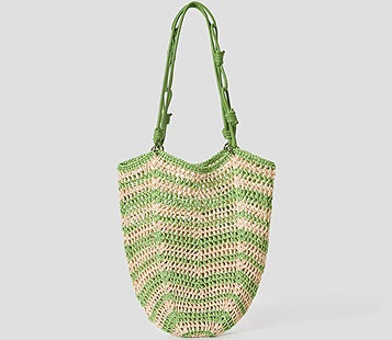 COMME MOI summer contrasting straw handbag - BATHLOMEW.