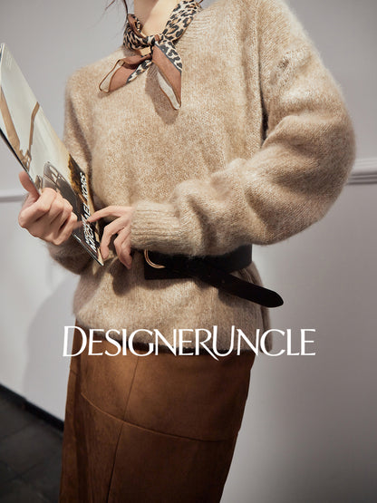 DGU "Nixiang" Raw Coconut Sweater New Lazy Style Loose and Versatile Slimming Temperament Top - Alexander.