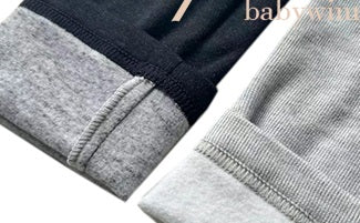 Le Palais Vintage Original Black Silver Grey Multi-Wear Wide-brimmed Fleece Hip Leggings-LEN