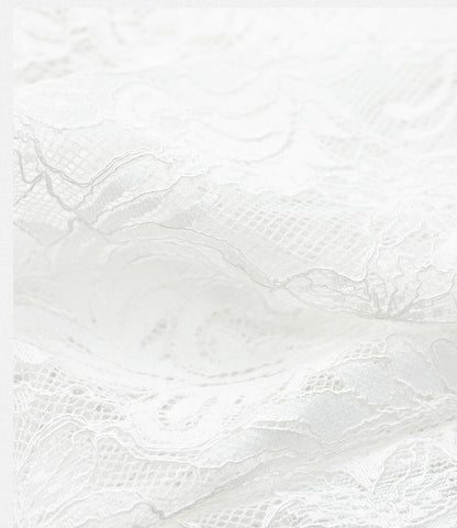 YES BY YESIR | Lace Long Sleeve Sheer White Shirt  -AMALITHA.