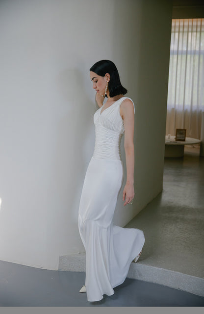GOUDIN toast new engagement banquet party dress-VES.