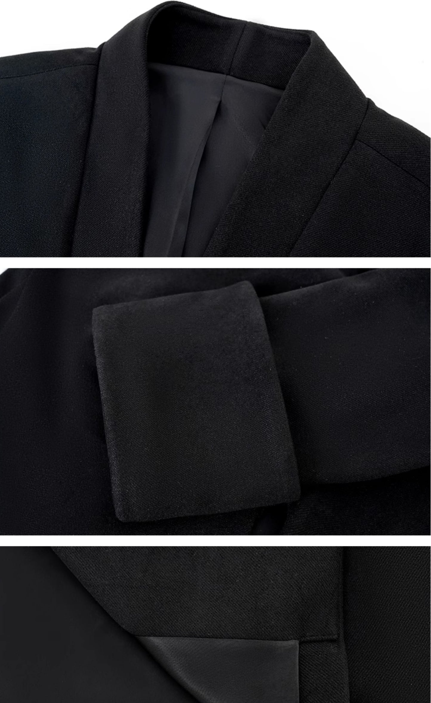 HECO Handmade Fan Bead Shoulder black white Blazer Women -sent.